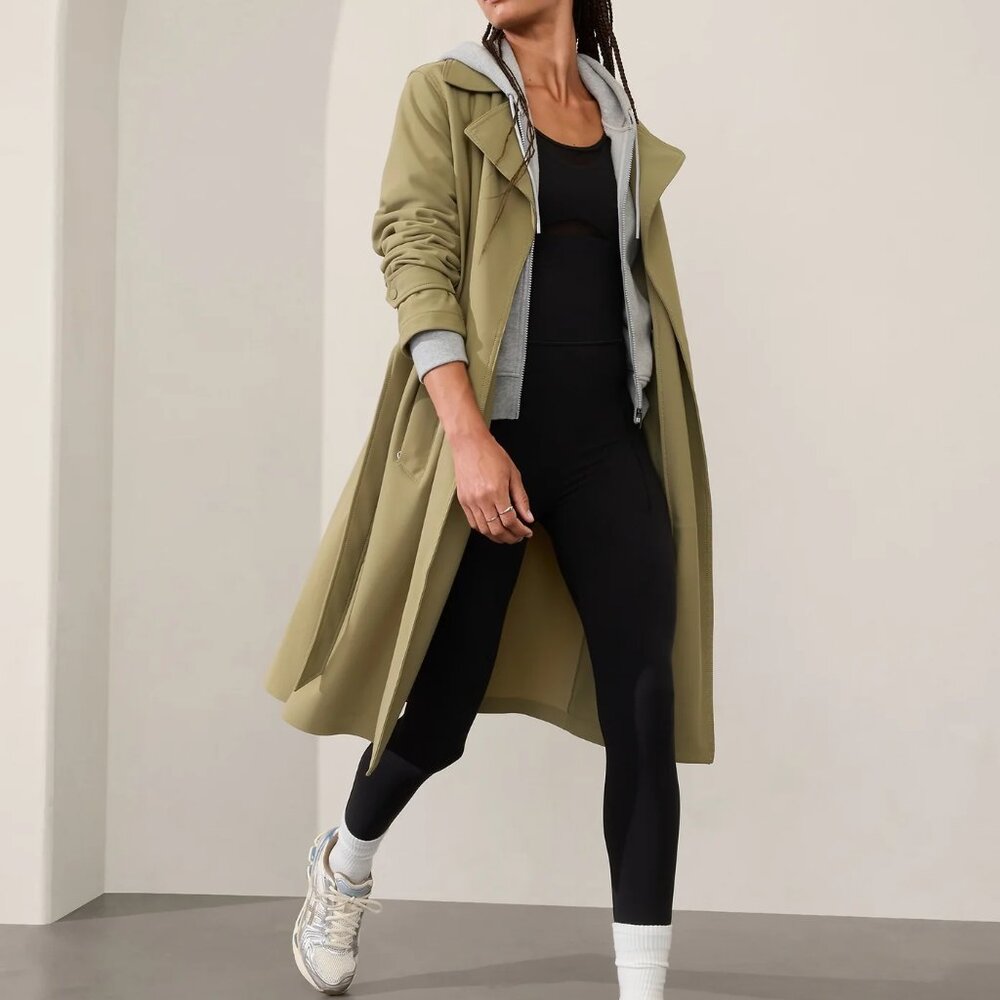 NWT Athleta Stellar Trench in Olive Branch